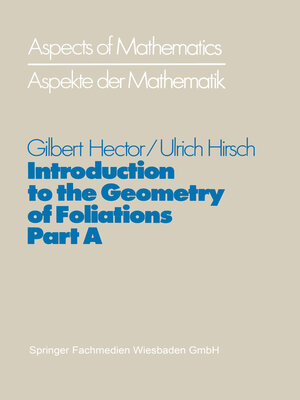 cover image of Introduction to the Geometry of Foliations, Part A
